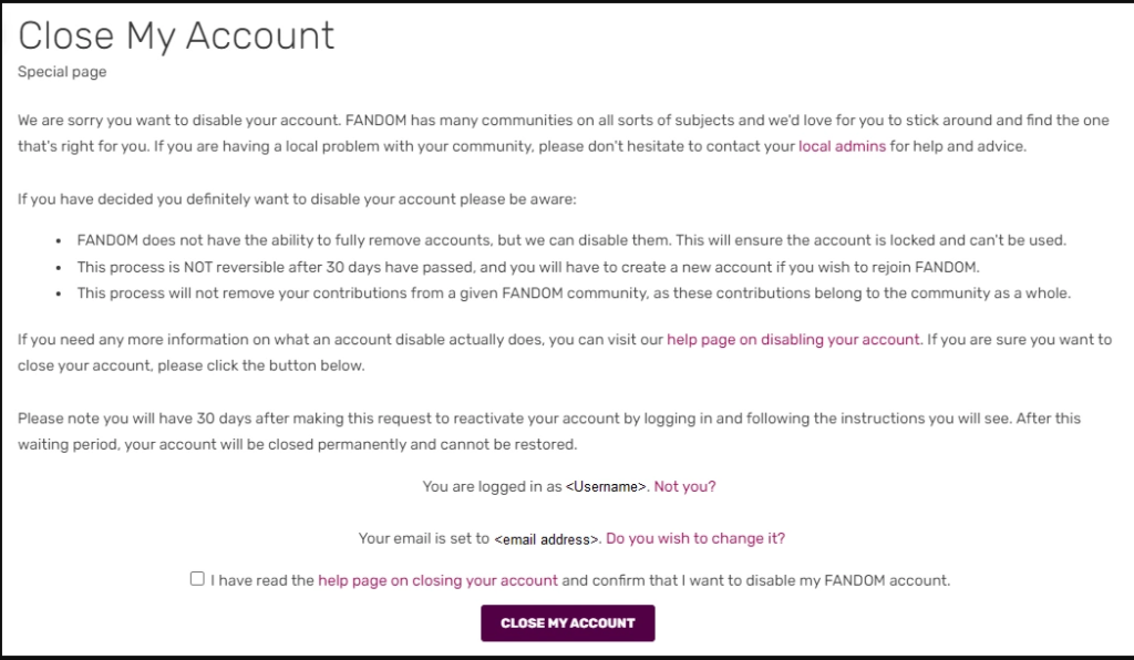 How To Delete A Fandom Account How To Delete A Fandom Account